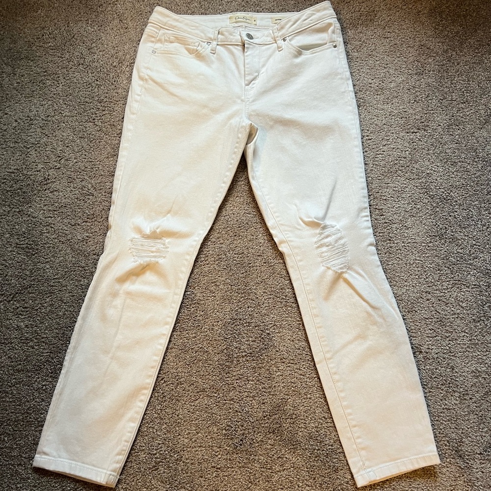 Jessica Simpson White Forever Skinny Ankle Jeans Size 29